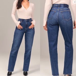 Abercrombie & Fitch Curve Love Ultra High Rise 90s Straight Leg Jeans - 28 / 6